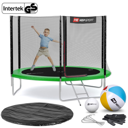 Батут  Hop-Sport 10FT 305 см green с внешней сеткой - фото №6